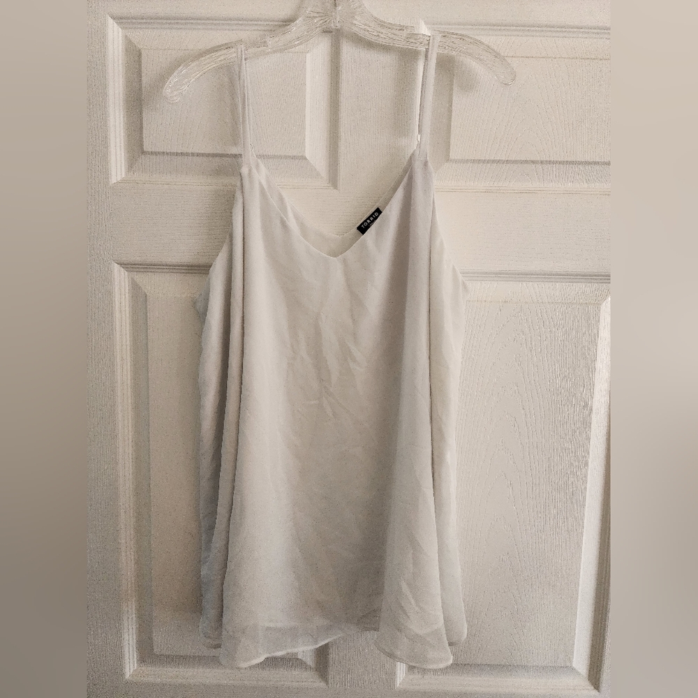 White flowy camisole top